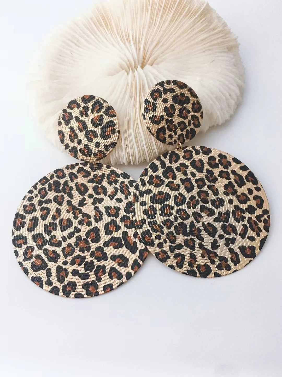 New Fashion Big Circle Metal Disc Dangle Earring for Women Exaggerated Punk Pendant Earring Charm Jewelry Gifts